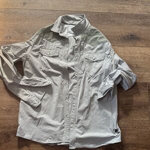 Diamond cross ranch pearl snap shirt XL